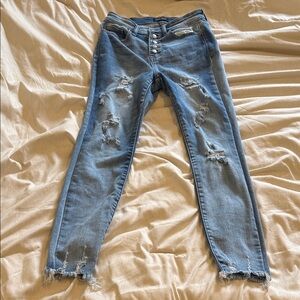 Judy Blue Medium Blue Distressed Skinny Jeans - 5/27 - Like New